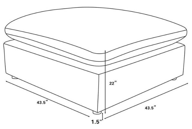 Coaster® Raleigh Gray Ottoman-3