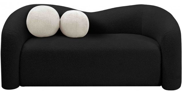 Meridian Furniture Kali Black Loveseat-1