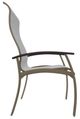 Telescope Casual Belle Isle Abalone/Beachwood Aluminum/Fabric Outdoor Sling Supreme Arm Chair with Chestnut Rustic Polymer Arm Accent-2