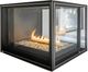 Montigo Divine Pier 38" Black Flush Panorama Linear Full Load Direct-Vent Liquid Propane IPI Fireplace-0