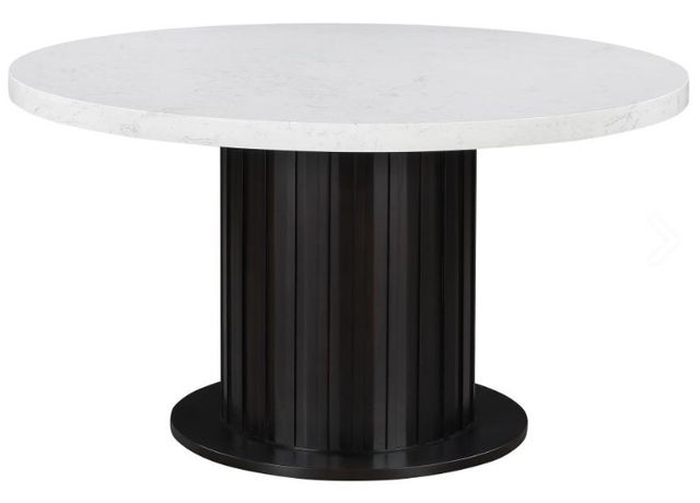 Coaster® Sherry 5-Piece Gray Round Marble Top Dining Table Set-1