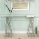 VIG Furniture Modrest Ostro Clear/Stainless Steel Desk-3