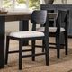 Classic Home Deaven Oak Black Upholstered Dining Chair-1