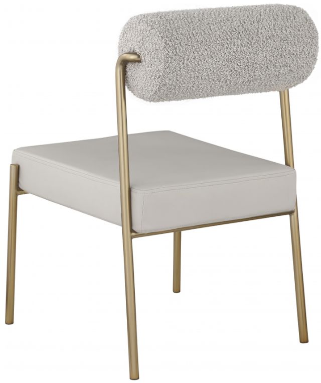 Meridian Furniture Carly Brass/Taupe Dining Side Chair-2