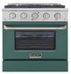 Kucht Professional KNG Series 30" Stainless Steel Pro Style Natural Gas Range with Green Door-0