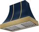 AGA Cascade 36" Indigo Wall Mounted Range Hood with Antique Brass Trim-0