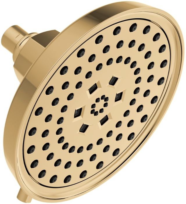 Brizo Invari® Brilliance® Polished Gold 7 5/8” H2Okinetic® Round Multi-Function Shower Head - 2.5 GPM-0