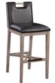 American WoodCrafters Jakarta Driftwood Gray 30" Leather Bar Stool-0