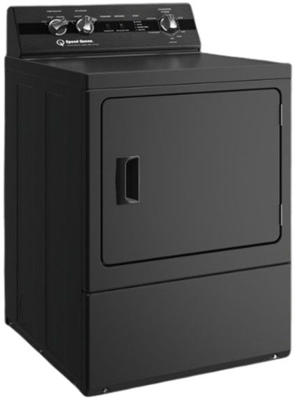 Speed Queen® DC5 7 Cu. Ft. Matte Black Electric Dryer-1