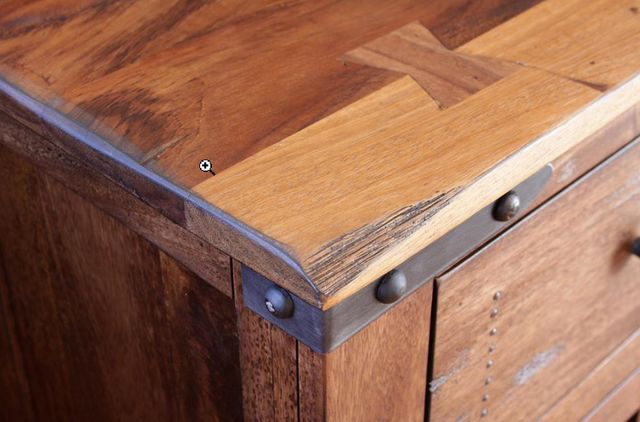 International Furniture Direct Parota Brown Cocktail Table-2
