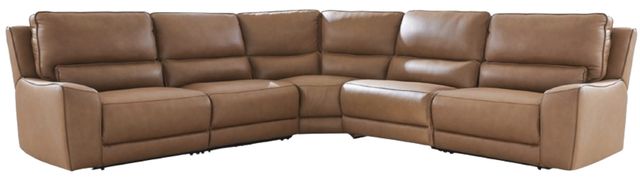 Signature Design by Ashley® Silverbrooke 5-Piece Caramel L-Shape Power Reclining Sectional-0