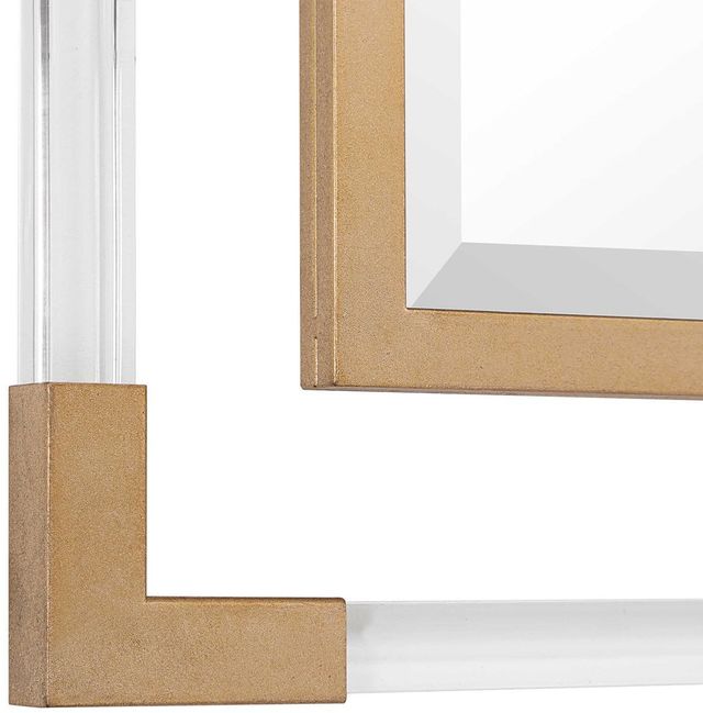 Uttermost® Balkan Metallic Gold Leaf Square Mirror-4