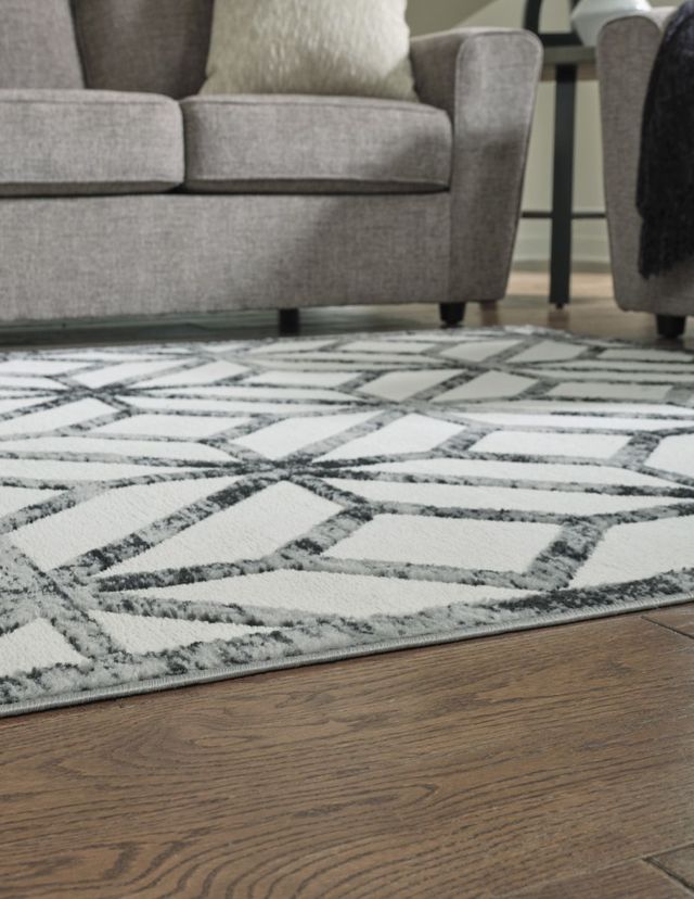 Signature Design by Ashley® Reidland Black/Cream/Gray 5'x7' Medium Area Rug-2