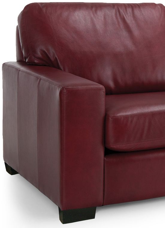 Decor-Rest® Furniture LTD 3A3 Alessandra Connections Red Leather Sofa-1