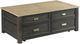 Hammary® Lyle Creek-Hamilton Toasted Caramel Truck Coffee Table with Smoked Charcoal Base-0