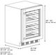 ZLINE Autograph Edition Touchstone 24 " 4.8 Cu. Ft. Black Stainless Steel Glass Door and Champagne Bronze Helix Handle Dual Zone 44 Bottle Wine Cooler -1