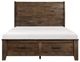 Homelegance® Jerrick Burnished Brown California King Storage Sleigh Platform Bed-2