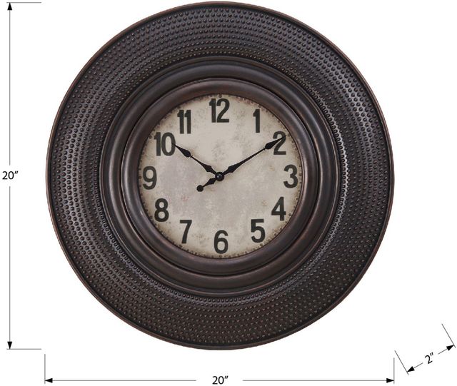 Monarch Specialties Inc. Antique Brown 20" Wall Clock-3
