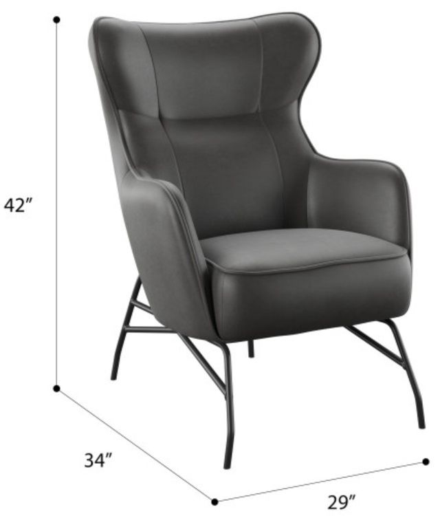 Emerald Home Franky Black Accent Chair-2