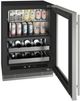 U-Line®  Home Collection 24" 4.9 Cu. Ft. Stainless Steel Dual-Zone Beverage Center with Glass Door-2