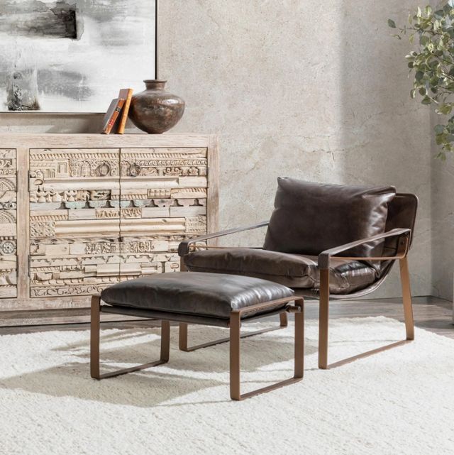 Classic Home Truffle Brown Morgan Ottoman-1