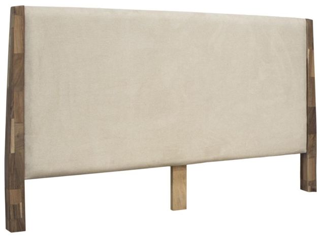 International Furniture Direct Parota Nova Beige/Brown Upholstered Queen Panel Bed-3