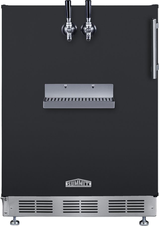Summit® 5.3 Cu. Ft. Black Built-In Beer Kegerator-2