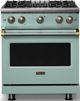 Viking® 5 Series 30" Splash Pro Style Gas (NG) Range with Brushed Brass Trim-0