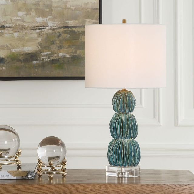 Uttermost® Bonaire Teal Blue Table Lamp-1