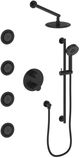 ZLINE Autograph Edition Matte Black Emerald Bay Thermostatic Shower System with Body Jets-0