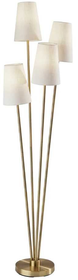 Adesso® Wentworth Antique Brass Floor Lamp-0