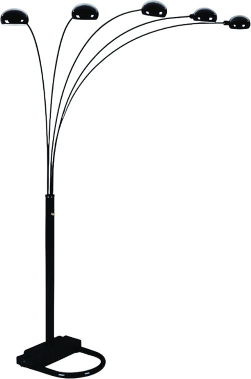 Crown Mark Peacock Black 82" Arc Floor Lamp-0