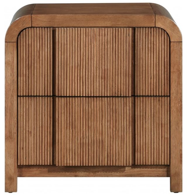 Meridian Furniture Fluted Walnut Nightstand-1