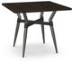 Amisco Customizable Link Solid Birch 29.5" Square Table with Steel Legs-0