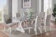 ACME Furniture Hollyn Gray Dining Table with White Base-1