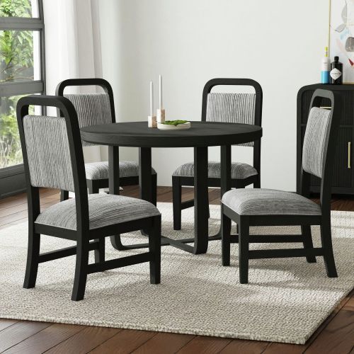 Elements International Ridgemont 5-Piece Black/Gray Dining Set-1