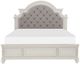Homelegance® Baylesford Antique White/Gray King Upholstered Panel Bed-2