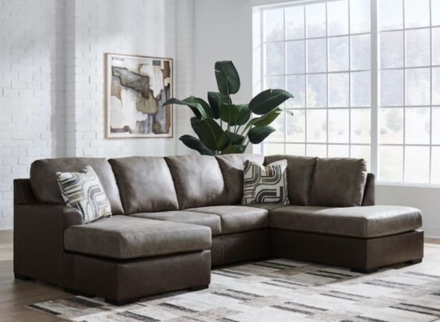 Signature Design by Ashley® Castille Way 2-Piece Fossil Queen Sleeper Sectional and Chaise-1