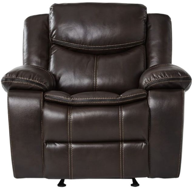 Homelegance® Bastrop Brown Manual Gilder Recliner-2