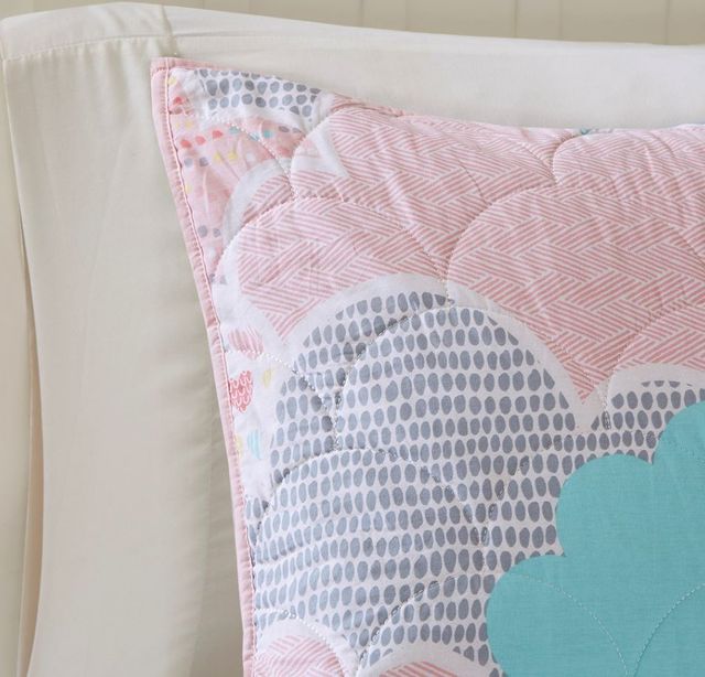 Olliix by Urban Habitat Kids Cloud Pink Twin Cotton Reversible Coverlet Set-1