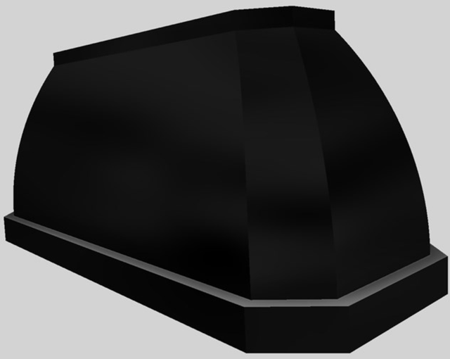 Vent-A-Hood® Designer Series 66" Black Island Range Hood-3