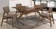 Elements International Razor 5-Piece Pebble Brown/Walnut Rectangular Dining Set-0