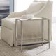 Modern History Somerset Bay Home Gilt Glass Top Chairside Table with Antique Aluminum Base-1
