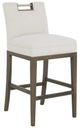 Fairfield® Customizable Entree Dining Nickel Metal Pull Short Back Bar Stool-0