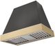 AGA Euclid 36" Slate Wall Mounted Range Hood with Brushed Brass Trim-0