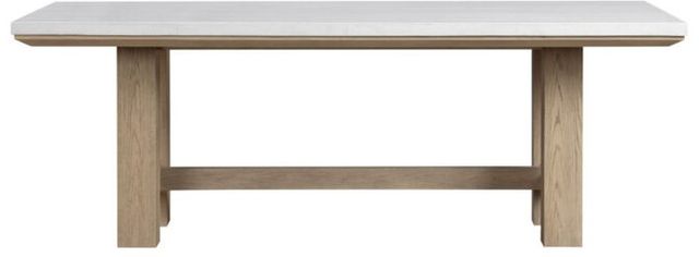 Intercon Cornerstone Stone Top Dining Table with French Oak Base-3