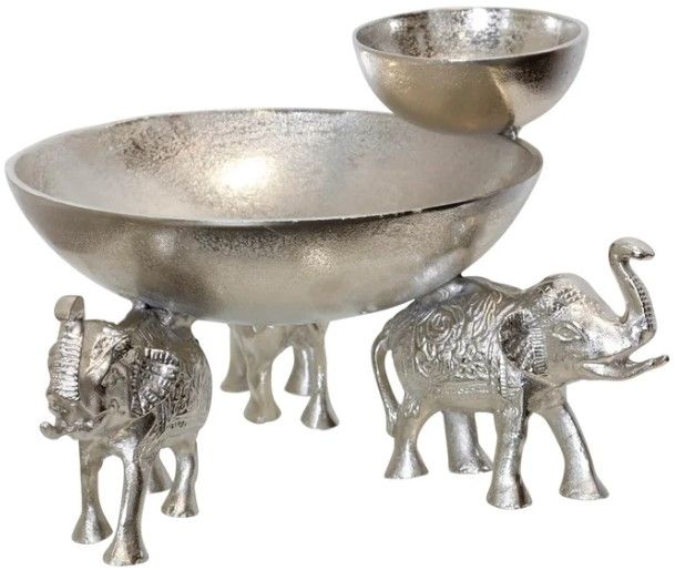 StyleCraft Silver Round Chip and Dip Bowl-0