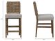 Nest Home Collections Treva Natural White Rope/Sand Counter Stool -2