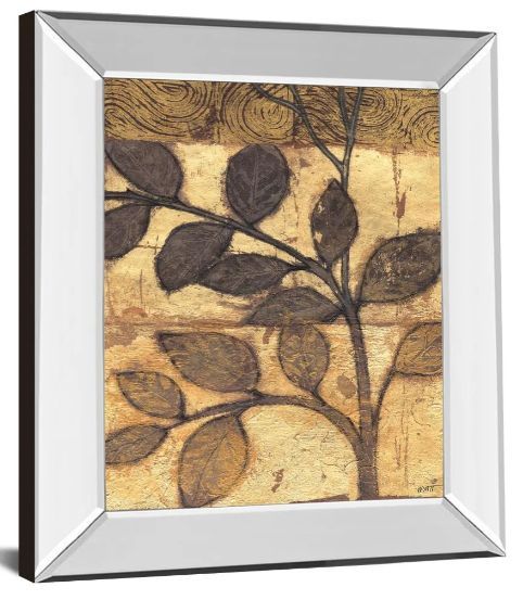 Classy Art Bronzed Branches I by Norman Wyatt, Jr. Mirror Framed Wall Art-1