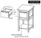International Furniture Direct Dark Mita Black Chairside Table-4